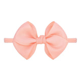 1piece Solid Colors Bowknot Baby Headband For Girls Nylon Elastic Hair Bands Handmade Turban Headwear Hair