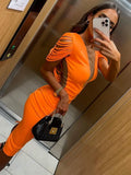 Dress for Women 2022 Summer Orange Dress Bodycon Elegant Sexy Tassel Evening Party Club Dress Outfits High Quality