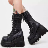 And Knight Boots 2025 New Large-Size Punk Style Handsome Mid-Sleest Boots