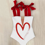 Piece Swimsuit 2021 New Cute Swimwear Women Bow Swimwear Hollow Out Bathing Suit Back crisscross Monokini
