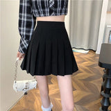 Skirt Short Skirt Woman 2025 New High-Rise Students With Half-Dress Small A-Character Skirt College Style Half