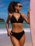 Zingj Outer Single Bikini Ladies Sexy Split Swit Special Fabric High Waist Bikini