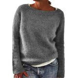 Women's Explosive Sweater Solid Color Quiet Version Of The Basic Knitwear