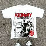 Street Printed Large T-Shirt Gothic 2025 Graphics T-Shirt Y2k Blouse Armed Gothic Men's Short Sleeves 211-1-Outfit