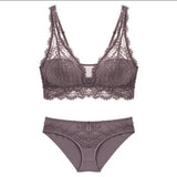 Fashion Sexy Bra set Women's push up Lace Underwear Panties Thin breathable bra set Jacquard Sexy Underwear Free