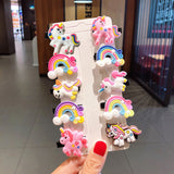 New Girls Cute Cartoon Ice Cream Unicorn Hair Clips Kids Lovely Hairpins Headband Barrettes Fashion Hair