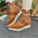 Women's Sandals 2025 Summer New Flat Bottom Slope And Pointed Casual Women's Cool Slippers