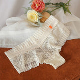 Hollow High Waist Briefs Breathable Women's Underwear Sexy Mesh Lace Lingerie Waist Hollow Female Underpants One