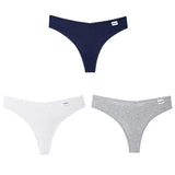 3Pcs/Lot V Waist Cotton G-String Thong Panties String Underwear Women Briefs Sexy Lingerie Pants Low-Rise Ladies