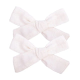 Lovely Baby Solid Hair Bows With Clip Bowknot Hair Clips Headwear Children Cute Cotton Hairpins Barrettes Hair