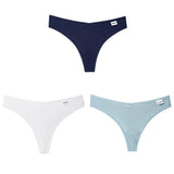 3Pcs/Lot V Waist Cotton G-String Thong Panties String Underwear Women Briefs Sexy Lingerie Pants Low-Rise Ladies
