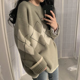 Vintage Argyle Pullover SweaterOutfit