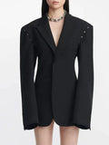 Goods Personality Breasted Splicing Small Suit 2025 Spring New Fashion Design Sense Loose Versatile Suit Jacket
