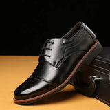 Zingj 2024 New Men's Business Shoes Men's Shoes Classic Round Head Belt Size Leather Shoes