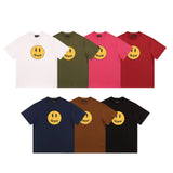 Drewhouse Classic Smiley Face Printed Short-Sleeved High Street Tide Brand Casual Loose Couple