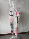 Printed Fashionable Elastic Waist Sports Harem