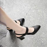 Zingj High-Heeled Sandals Women's Shoes 2023 Summer New Cowhide Thick-Heeled Fairy Shoes With