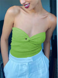 Knit Twisted Tube Top-Outfit