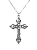 Vintage Baroque Cross Necklace- Outfit