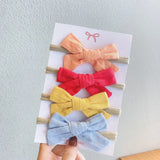 Soft Nylon Baby Girl Headband Bowknot Newborn Headbands Elastic Hair Bands Infant Turban Headwear Kids Hair
