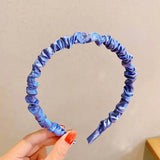 New Women Girls Sweet Colorful Folds Bubble Simple Hairbands Sweet Headband Hair Hoops Hair Band Fashion Hair