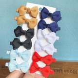 Grosgrain Ribbon Bowknot Hairpins For Cute Girls Colorful BB Hair Clips Mini Barrettes Headwear Kids Hair