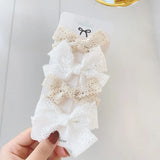 New Printed Bowknot Hair Clips For Cute Girls Lace Handmade Hairpins Boutique Barrettes Headwear Kids Hair