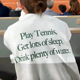 Back Graphic Quote Crewneck Sweatshirt- Outfit