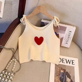 Jacquard Knitted Vest Girl In The Summer Of 2024, The New Gentle Wind Folds And Wears A Short