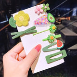 New Girls Cute Cartoon Flower Geometric Hairpins Sweet Headband Hair Ornament Barrettes Hair Clips Fashion Hair