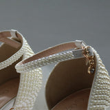 Cm Light Mouth With Low Heel High Heel White Pearl Wedding Dress Wedding