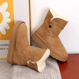 Skin Version~Northeast Snow Boots Women 2025 New Winter Mid-Slip Anti-Slip Thick Bottom Plus Velvet Thick Cotton