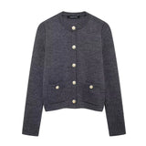 Women's 2025 New Fashion Gold Buckle Knitted