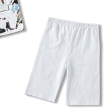 Women Thin Fitness Casual High Waist Fashion Biker Shorts Summer Slim Knee-Length Bottoms Black Cycling Shorts