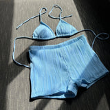 New Flowering Bone Special Fabric Bikini Trouser Swimsuit