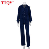 Biege Casual Loose Women Shirt Elegant Long Sleeve Lapel Office Fashion Woman Blouses 2021 Chic Pleated Blue Top