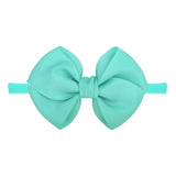 1piece Solid Colors Bowknot Baby Headband For Girls Nylon Elastic Hair Bands Handmade Turban Headwear Hair