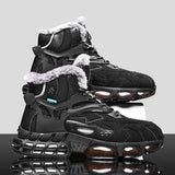 Winter Keep Warm Running Shoes Men Comfortable Trendy Sport Shoes Non-Slip Plush Sneakers Male Walking cotton-padd