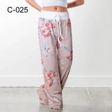 Spring Autumn Loose Beach Women's Pants Fashion Floral Print Drawstring Wide Leg Ladies Long Pants Sweatpants Plus