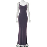 Slip Sleeveless Backless Maxi Dress Women 2022 Y2k Summer Bodycon Elegant Sexy Outfits Ladies Birthday Party Club