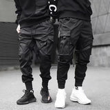 Men's Autumn And Winter Loose Tide Brand Ruffian Handsome Ins Hip-Hop Hip-Hop Wide-Legged Pants With Many