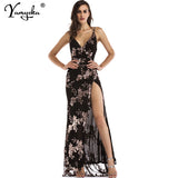 black Sequins maxi Summer dress women vintage Elegant Backless Party Dress long club Bodycon dresses sukienki vestidos