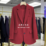 Zingj Suit Jacket Female Small Man 2024 Spring And Autumn Short Retro Korean Version Casual Show Thin Suit