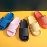 Women's Home Slippers Pure Color Platform Summer Indoor Fashion Couple Non Slip Slipper Female Outdoor Bath