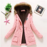 winter military coats women cotton wadded hooded jacket medium-long casual parka thickness plus size XXXL quilt snow