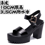 And Thick Waterproof Table Sandals Women High Heel With Heel Toe Model Show Shoes Buckle With Fish Mouth Sandals Shoes