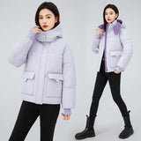 Winter 2024 New Korean Version Loose And Thick Warm Cotton-Padded Coat Cotton-Padded Coat-Outfit