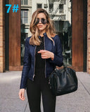 Women Coat Jackets PU Leather Keeps Warm Fashion Long Sleeve black blue Coat Thick Warm Female Jacket 2020 tops