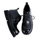 Zingj Martin Boots Men's Fall / Winter British Gauge Tide Tooling Locomotive Black Knight Short Boots