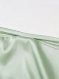 Satin Cross Back Mini Dress- Outfit